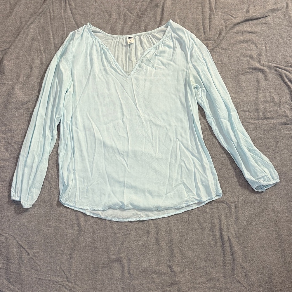Old Navy Light Blue V-Neck Top